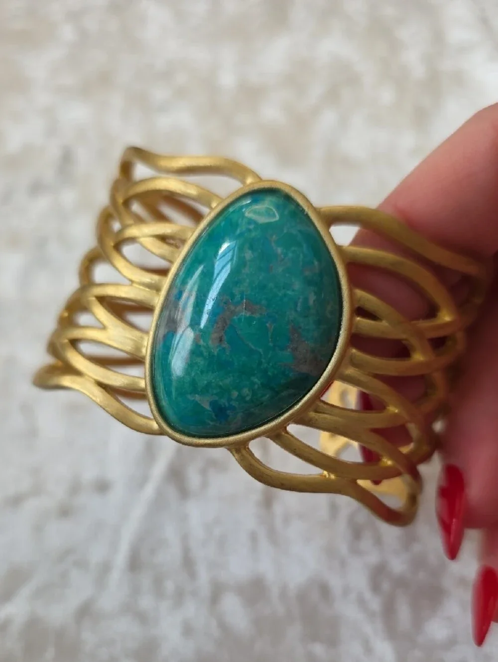 Glow By Sheila Fajl Thailand Statement Cuff Bracelet